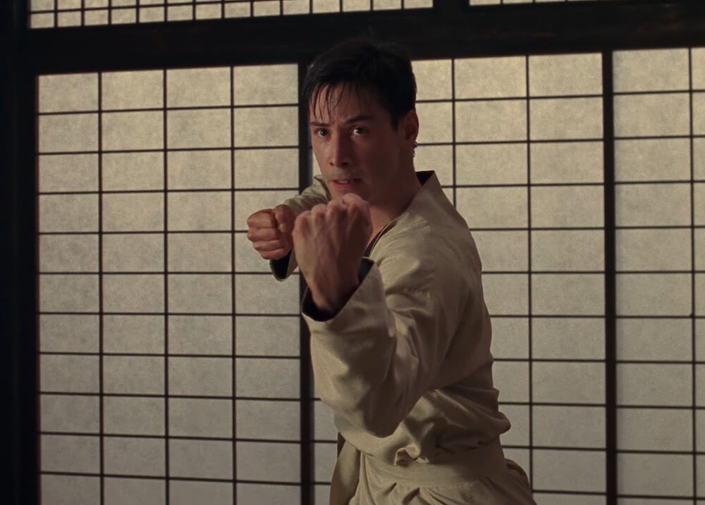 Keanu Reeves training kung fu in matrix