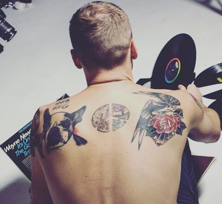 Kendall Schmidt Back Tattoos