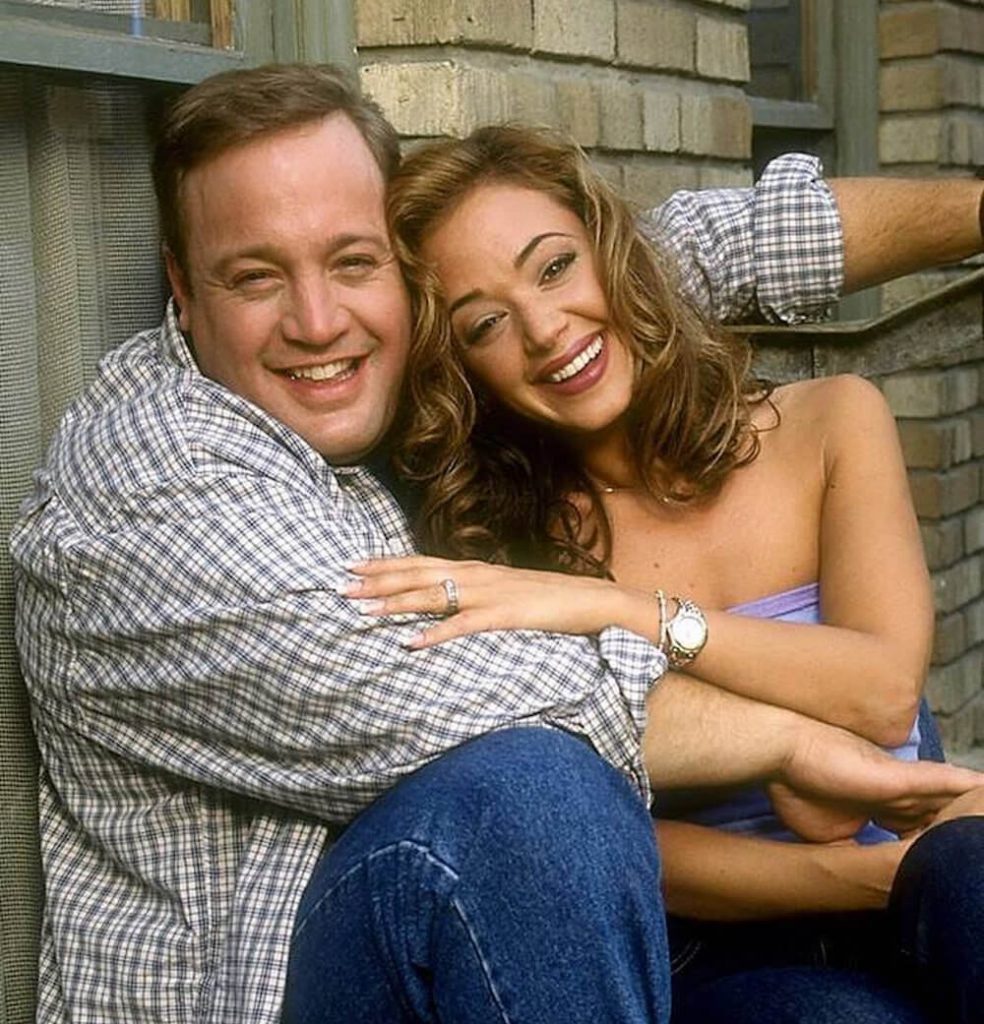 Kevin James and his co-star Leah Remini