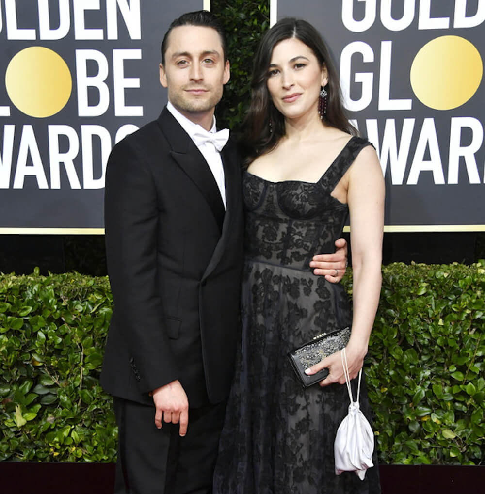 Kieran Culkin with wife Jazz Charton at Golden Globes 2020