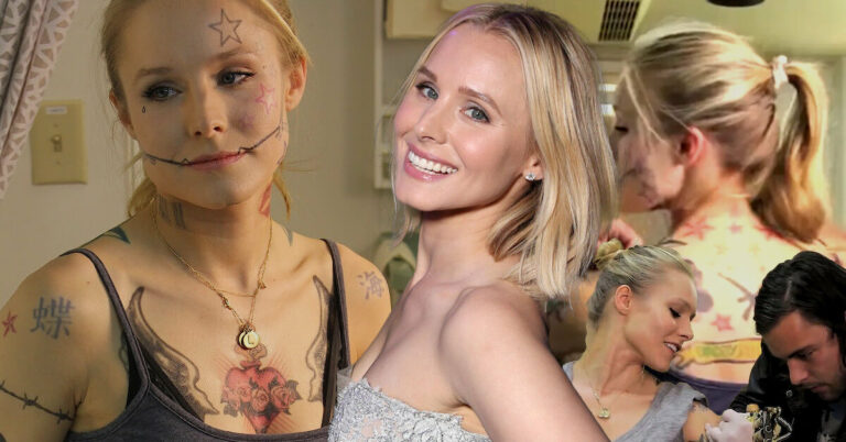 Kristen Bell 214 fake tattoos
