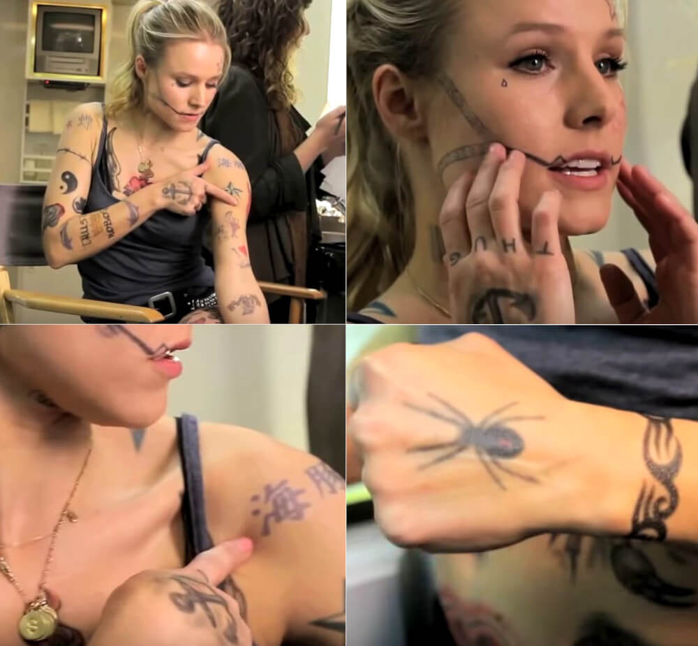 Kristen Bell 214 fake tattoos