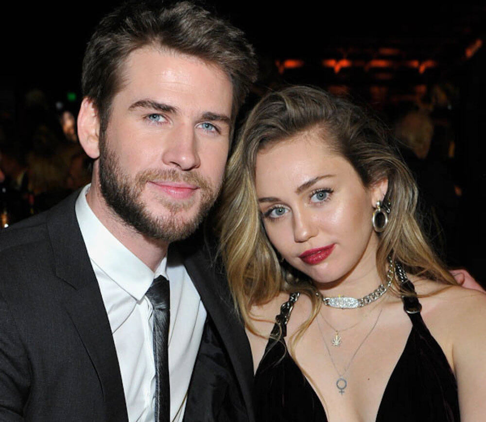 Liam Hemsworth and ex wife Miley Cyrus photo