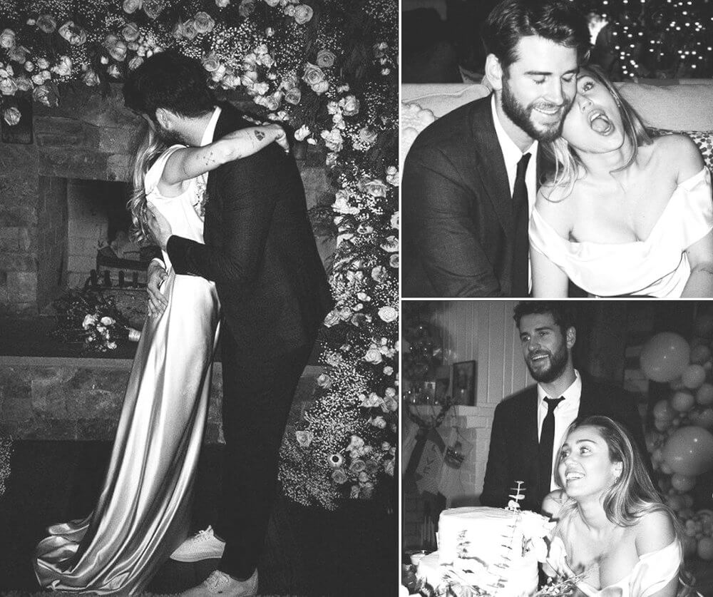 Liam Hemsworth and Miley Cyrus weddings photos