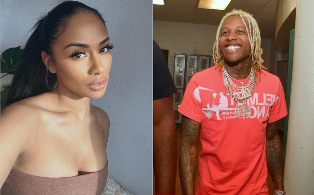 Lil Durk and with his first girlfriend Mia Burks