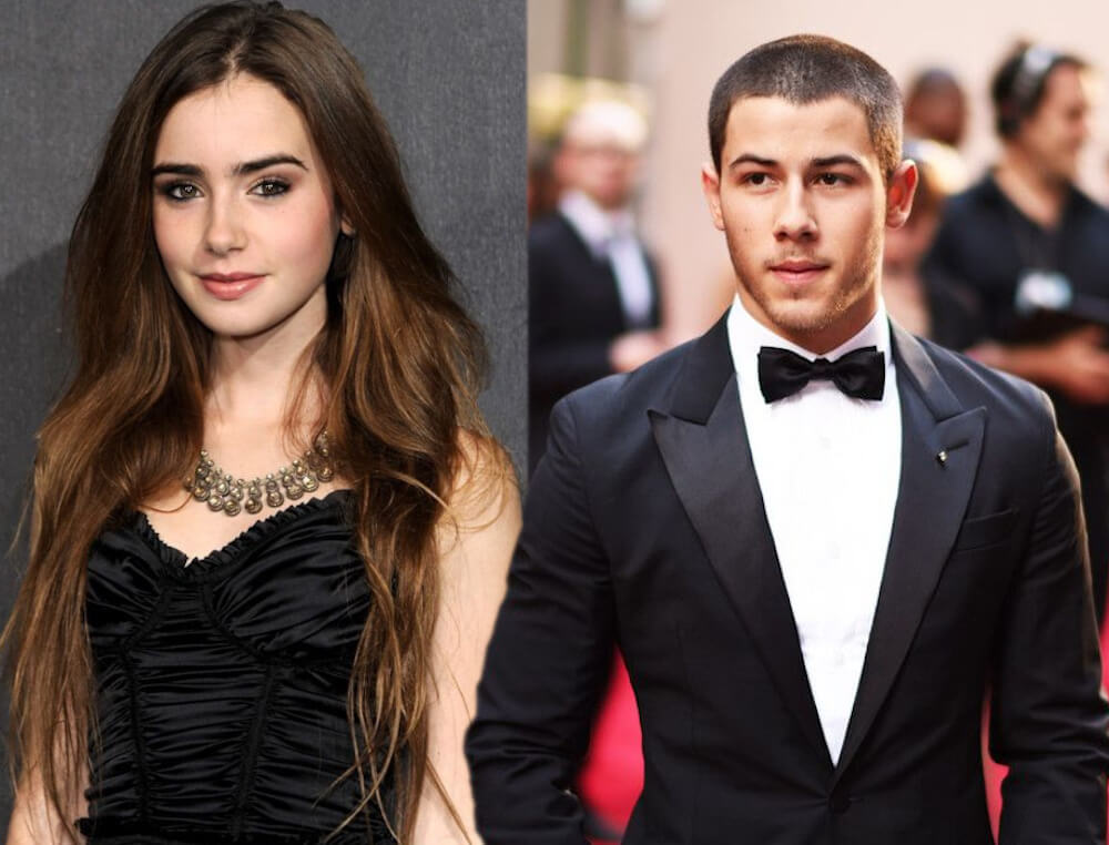 Lily Collins and ex boyfriend Nick Jonas