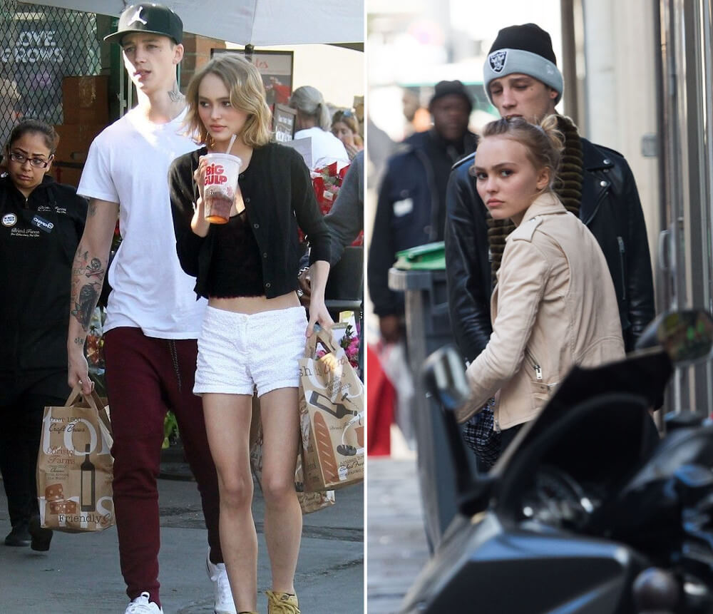 Lily-Rose Depp and her first public boyfriend Ash Stymest