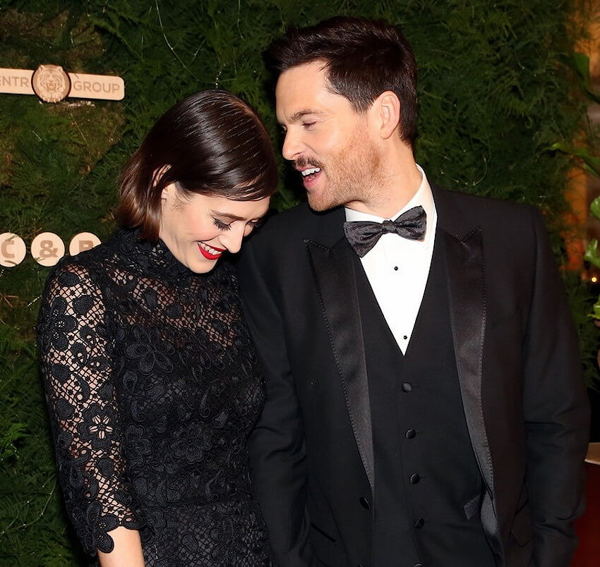 Lizzy Caplan with husband Tom Riley at Prague Opera Ball 2016