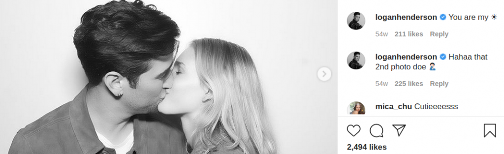 Logan Henderson is kissing his new girlfriend