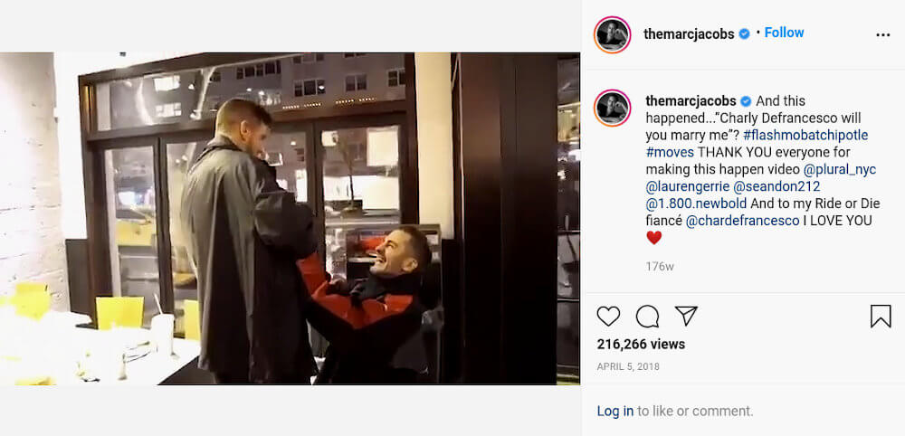 Marc Jacobs and husband Charly Defrancesco Instagram