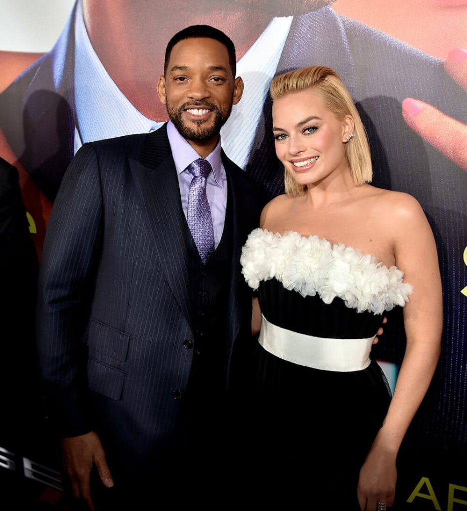 Margot Robbie and her co-star Will Smith