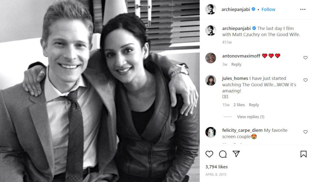 Matt Czuchry and Archie Panjabi Co-stars in The Good Wife