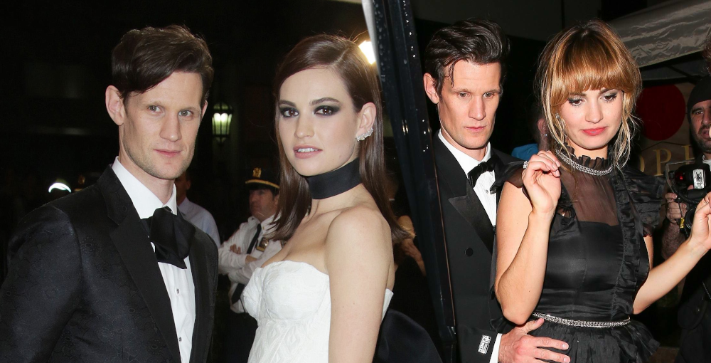 Lily James with boyfriend Matt Smith