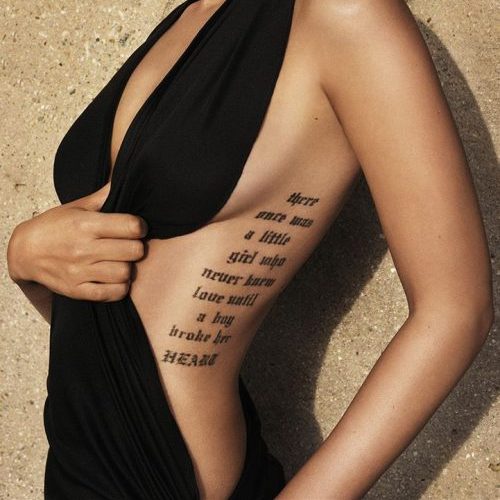 Megan Fox poem tattoo