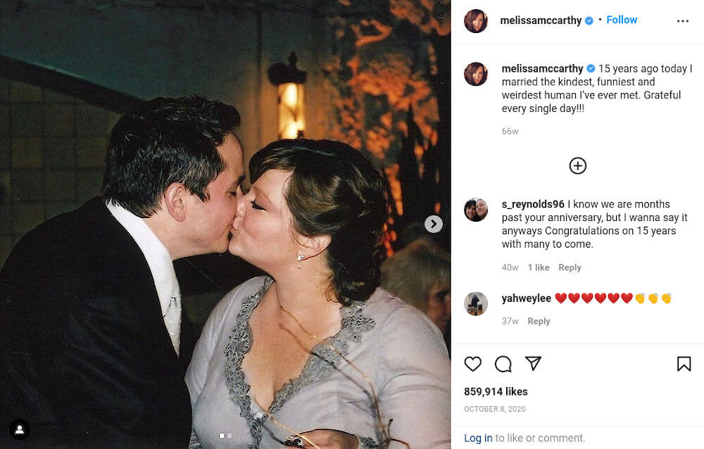 Melissa Mccarthy and Ben Falcone 15 years anniversary