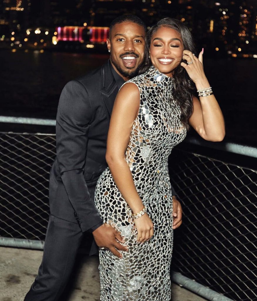 Michael B. Jordan And Lori Harvey 876x1024 