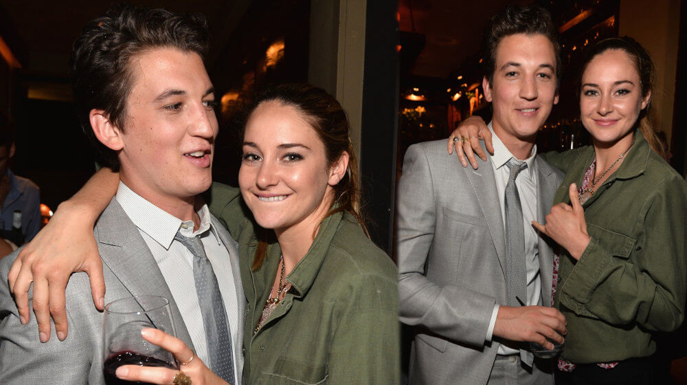 Miles Teller with his co-star Shailene Woodley