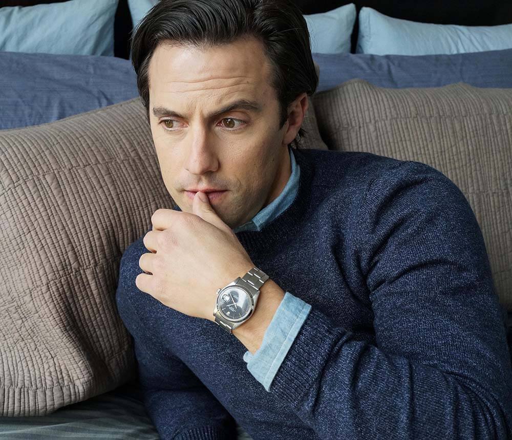 Milo Ventimiglia wearing Rolex watch