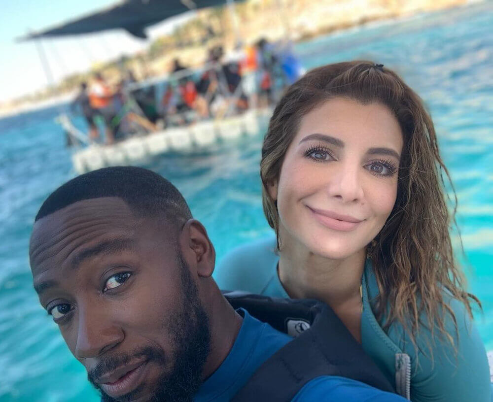 Nasim Pedrad with boyfriend Lamorne Morris