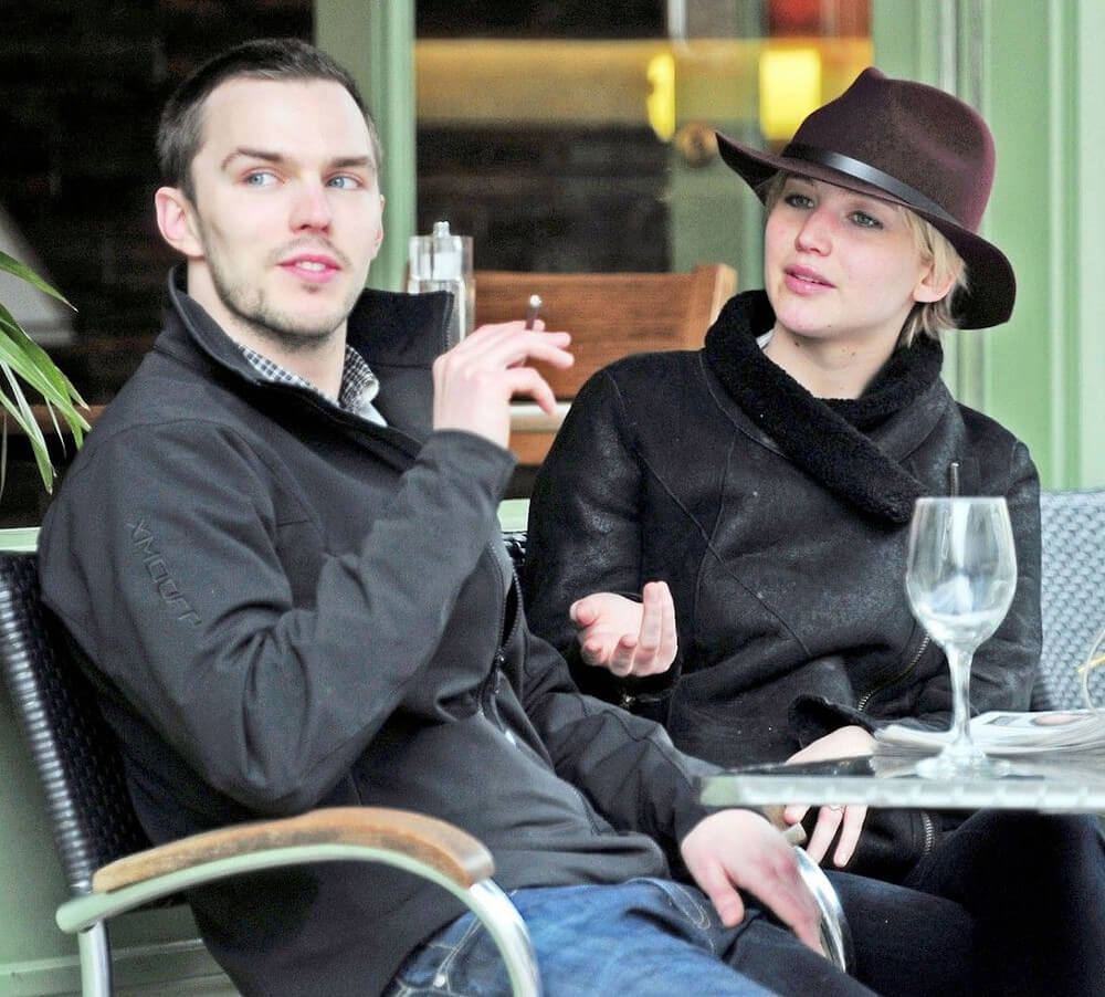 Nicholas Hoult with Jennifer Lawrence