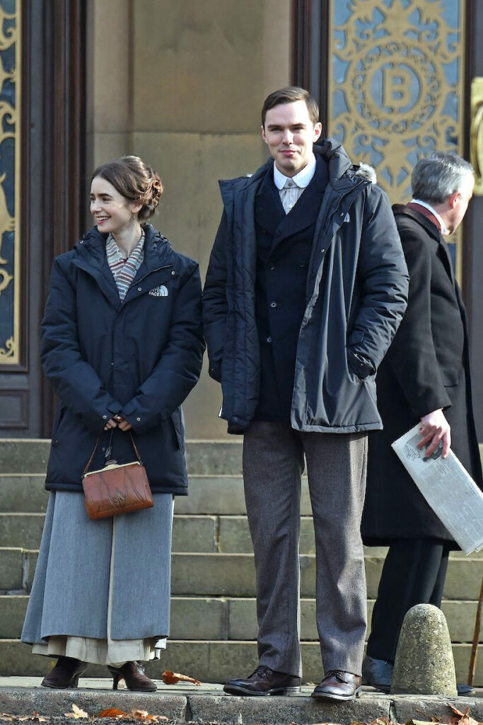 Nicholas Hoult with Lily Collins