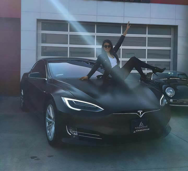 Nina Dobrev's Tesla Model S