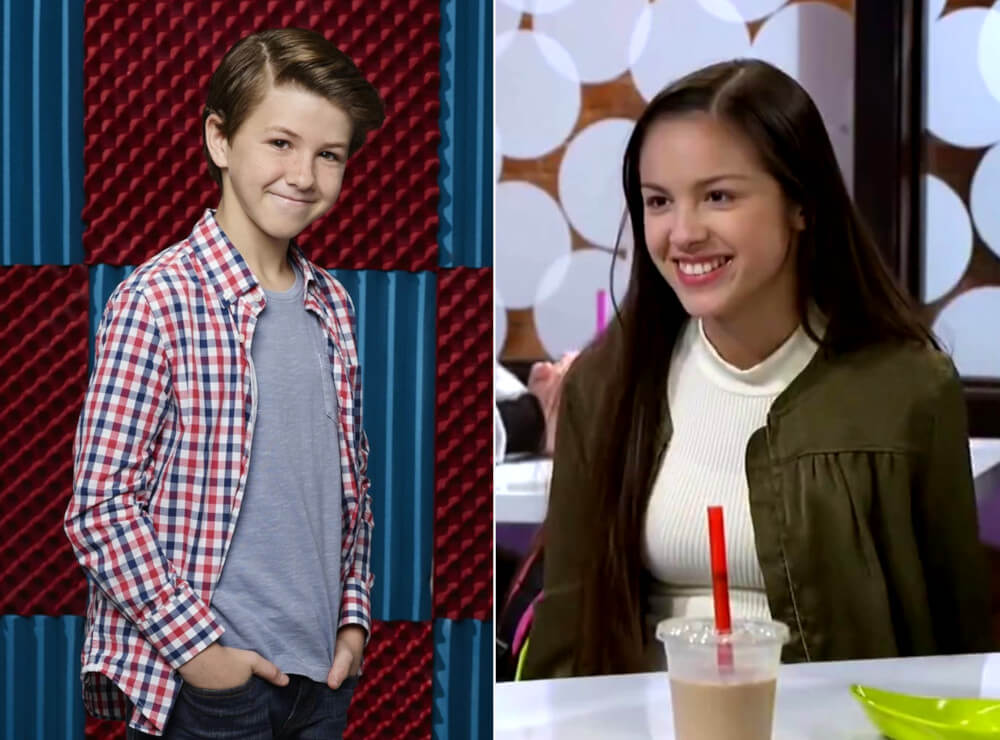 Ethan Wacker and Olivia Rodrigo as Bernie Schotz and Paige Olvera in Bizaardvark