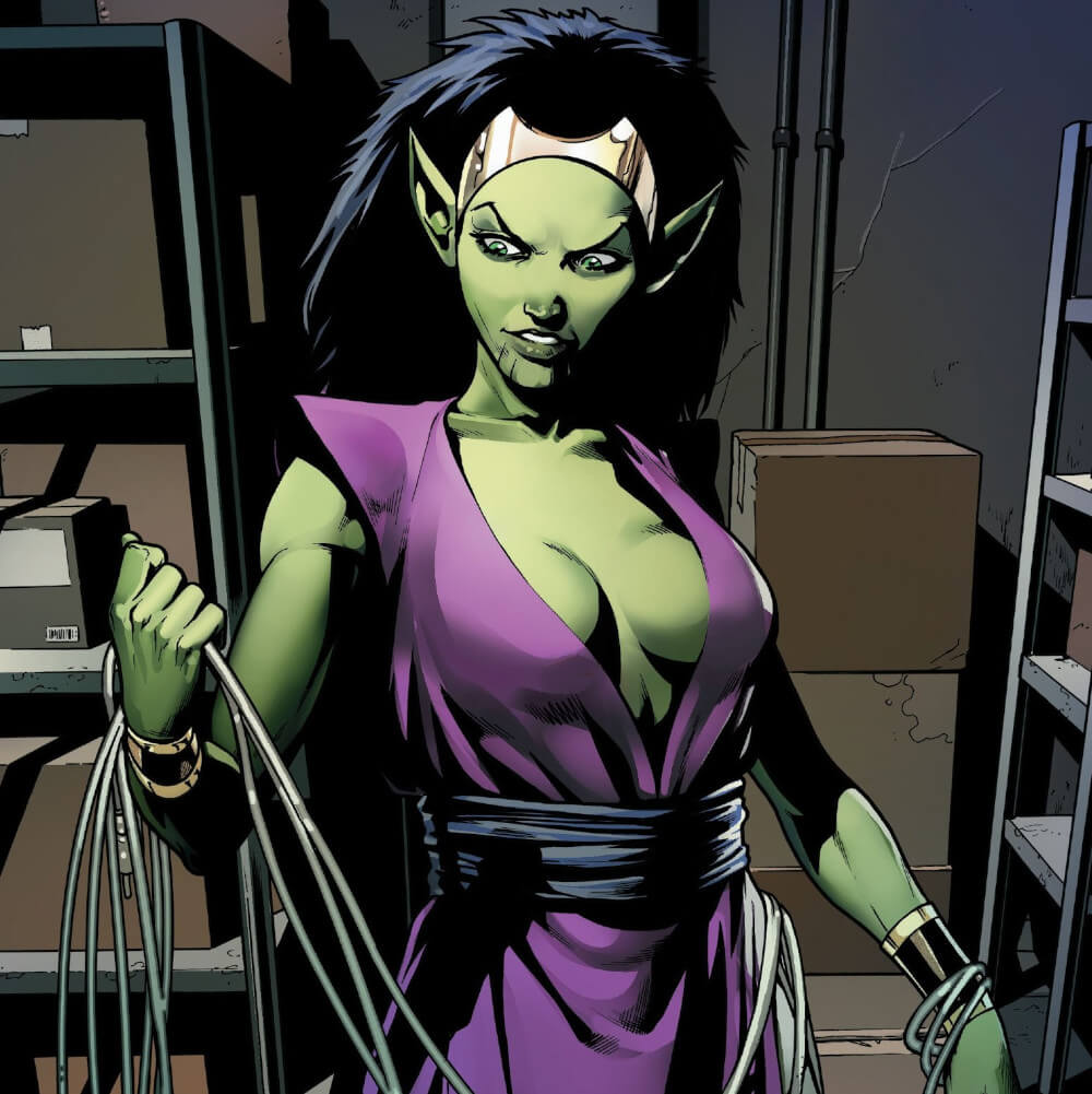 Queen Veranke, the leader of the Skrull