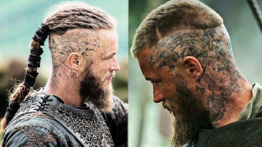 Ragnar Lothbrok head tattoos