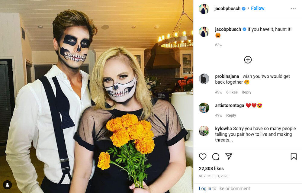 Rebel Wilson and ex Jacob Busch Rebel Wilson and Jacob Busch attend Halloween party