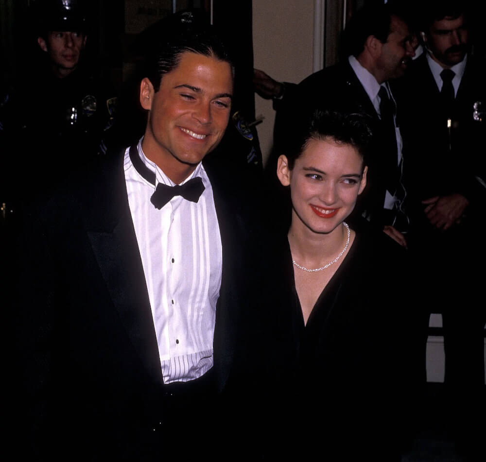 Rob Lowe and ex girlfriend Winona Ryder