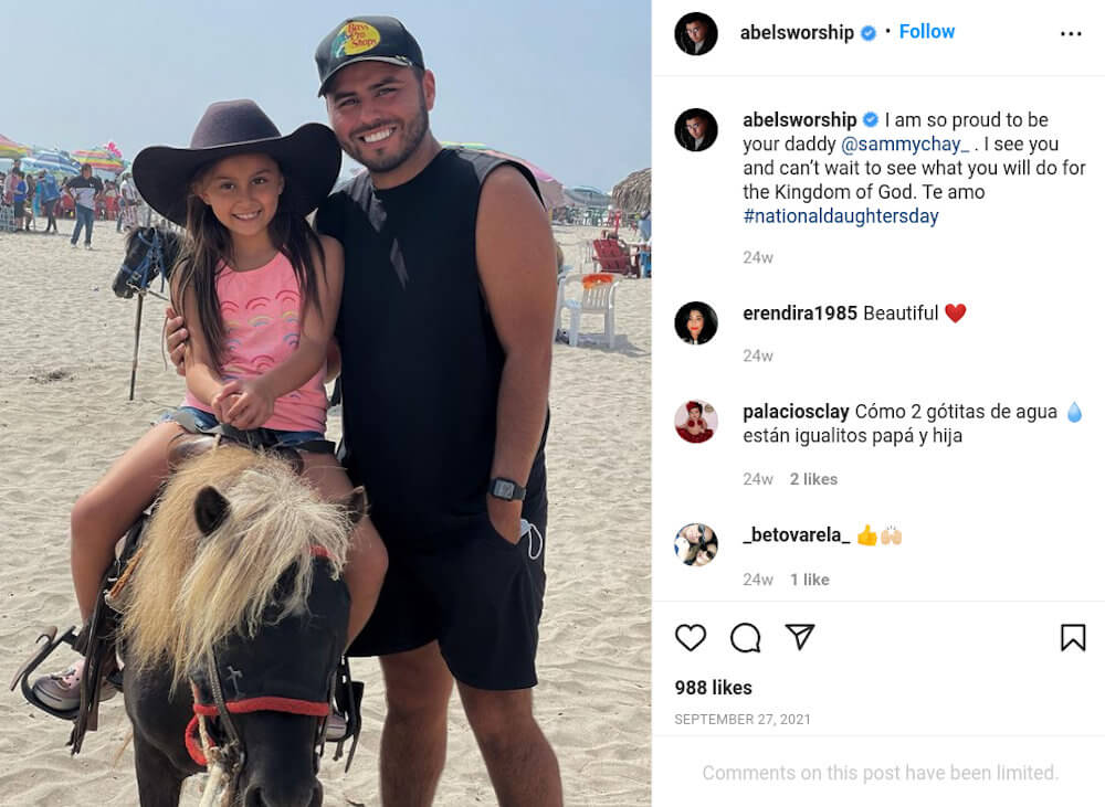 Abel Flores with his daughter Instagram