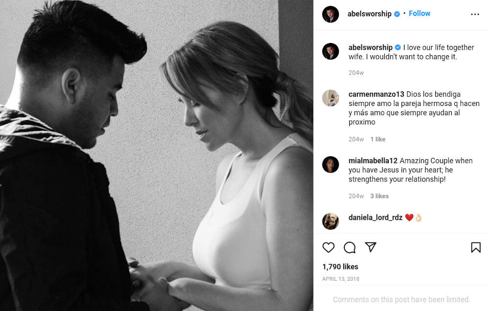 Rosie Rivera and Abel Flores Instagram photo