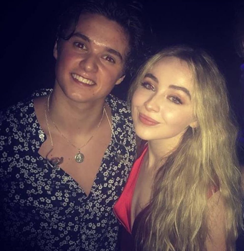 Sabrina Carpenter with her another co-star Bradley Simpson