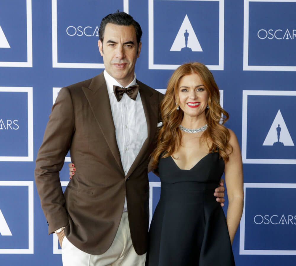 Sacha Baron Cohen and his current wife Isla Fisher