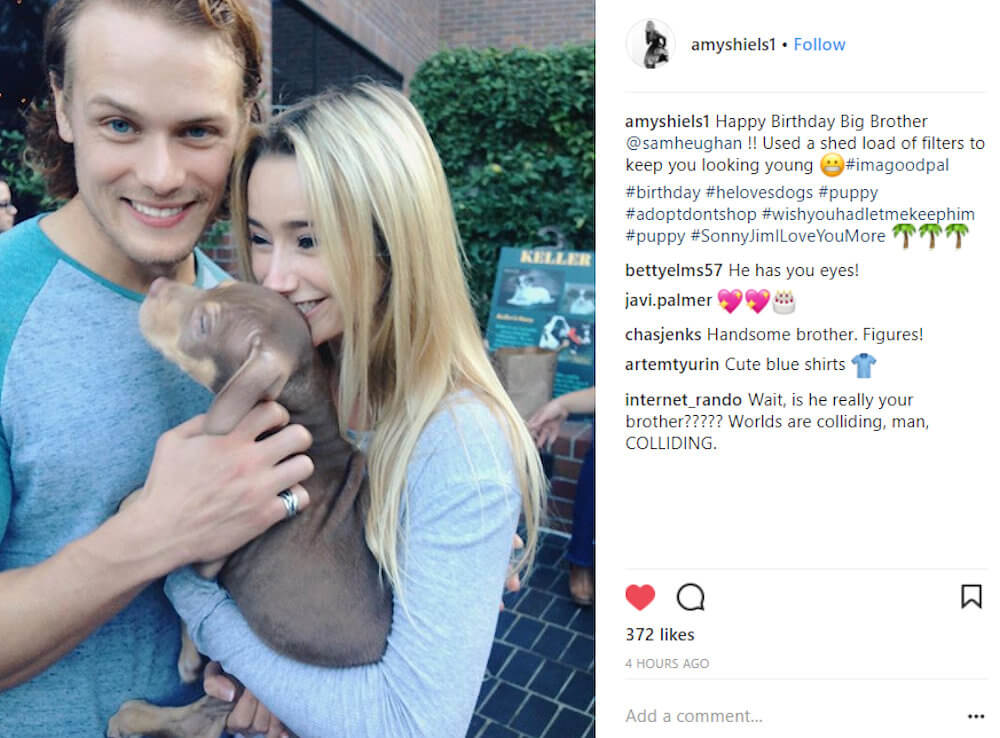 Sam Heughan and rumored girlfriend Amy Shiels