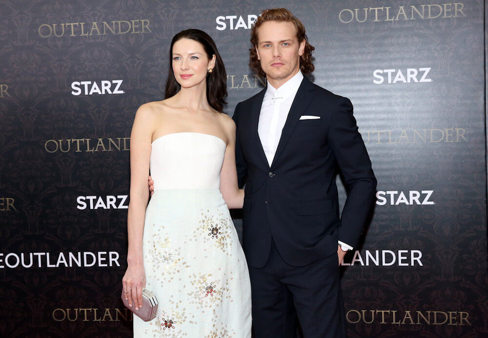 Sam Heughan with his Outlander co-star Caitriona Balfe