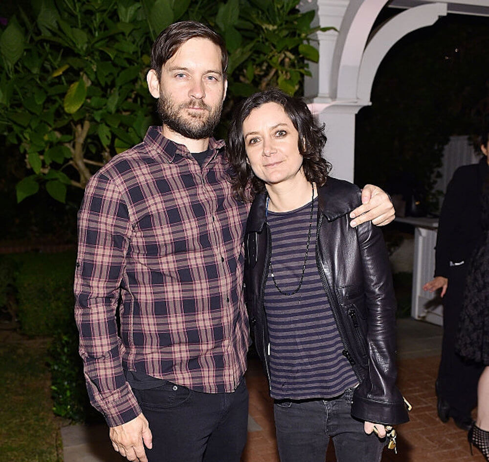 Sara Gilbert and ex boyfriend Tobey Maguire