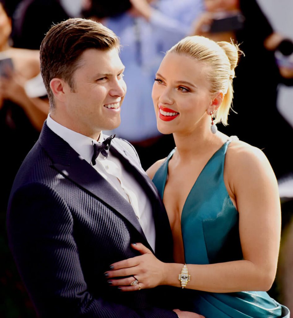 Scarlett Johansson and current husband Colin Jost