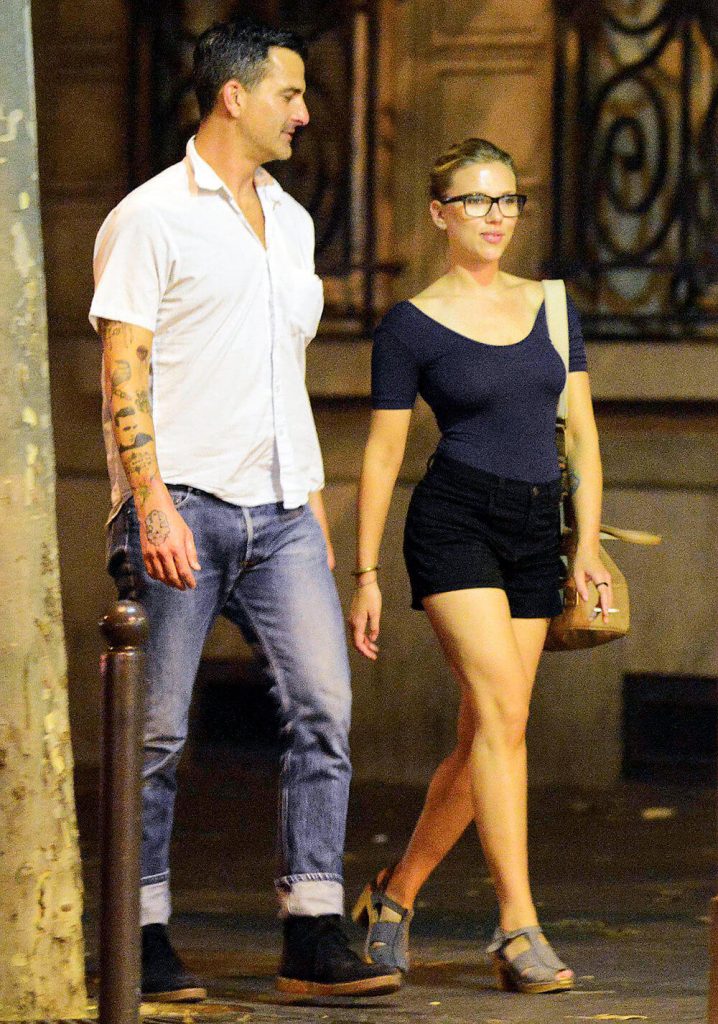 Scarlett Johansson with her boyfriend Nate Naylor