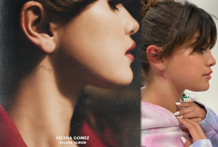 Selena Gomez Rare Neck Tattoo