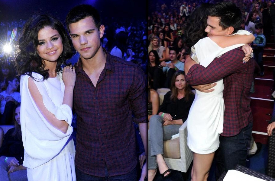 Selena Gomez with Taylor Lautner