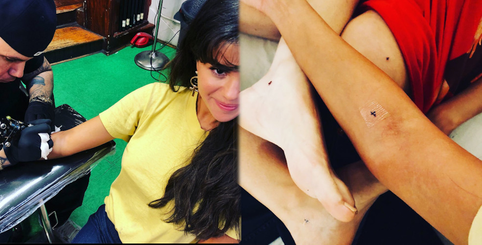 Selena Gomez matching tattoo on her arm