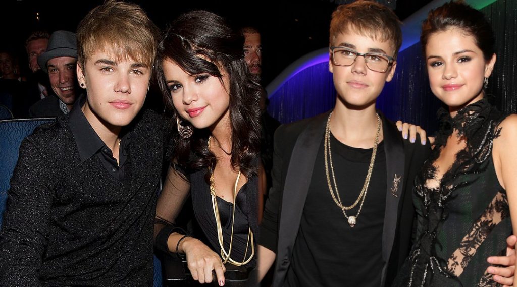 Selena Gomez with ex boyfriend Justin Bieber