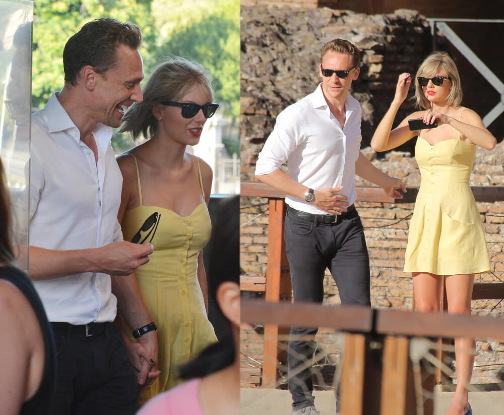 Taylor Swift with Tom Hiddleston in Italy