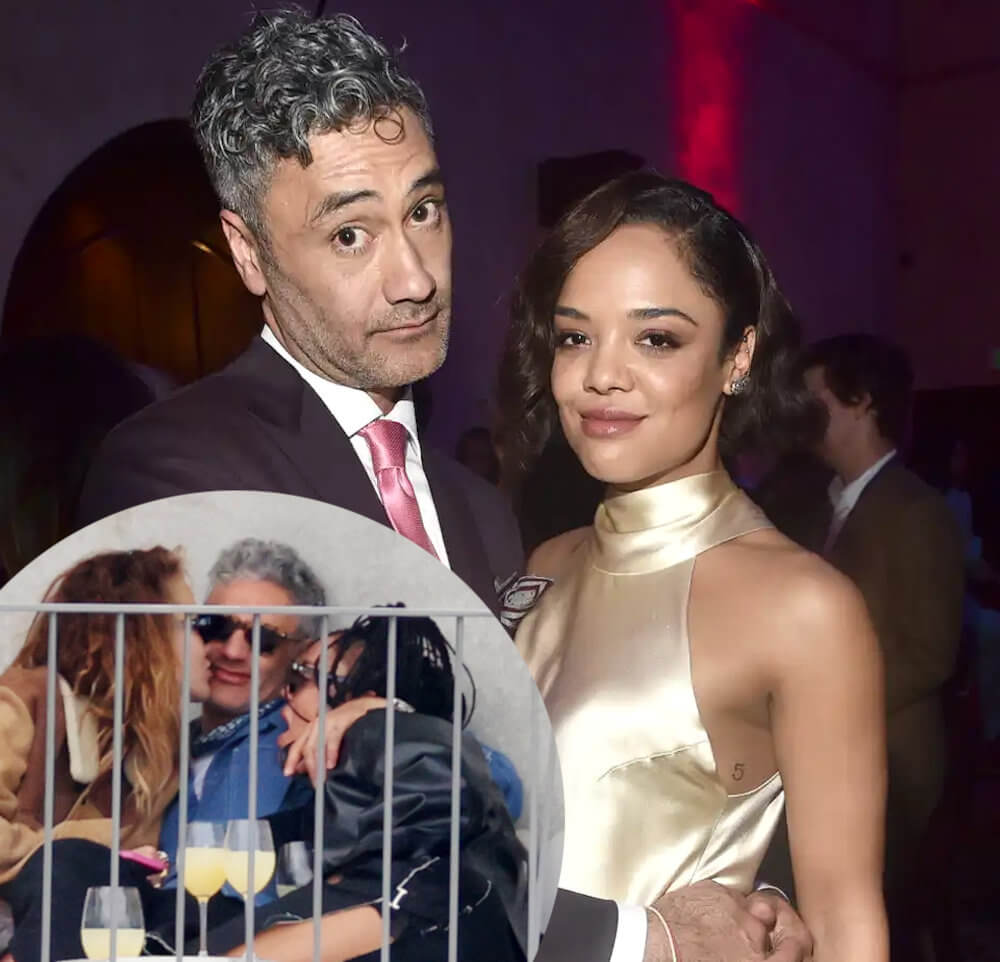 Tessa Thompson with Taika Waititi and Rita