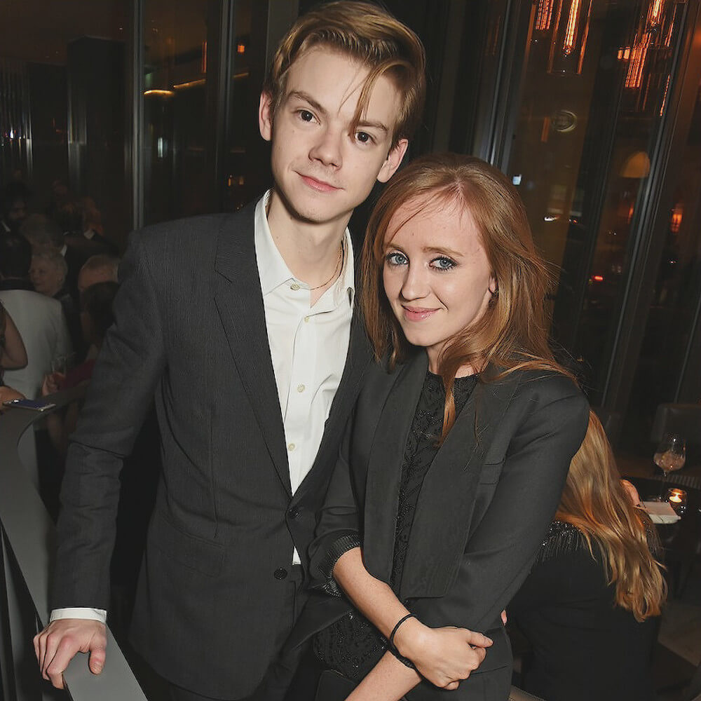 Thomas Brodie-Sangster and with his ex girlfriend Isabella Melling