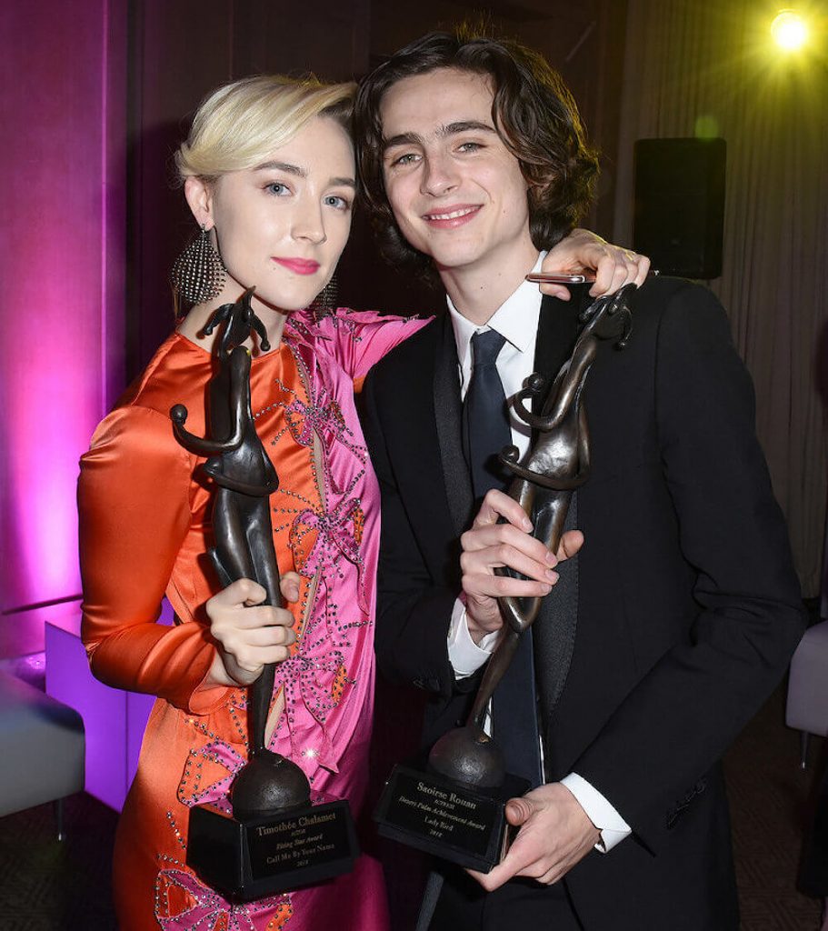 Timothée Chalamet with Saoirse Ronan