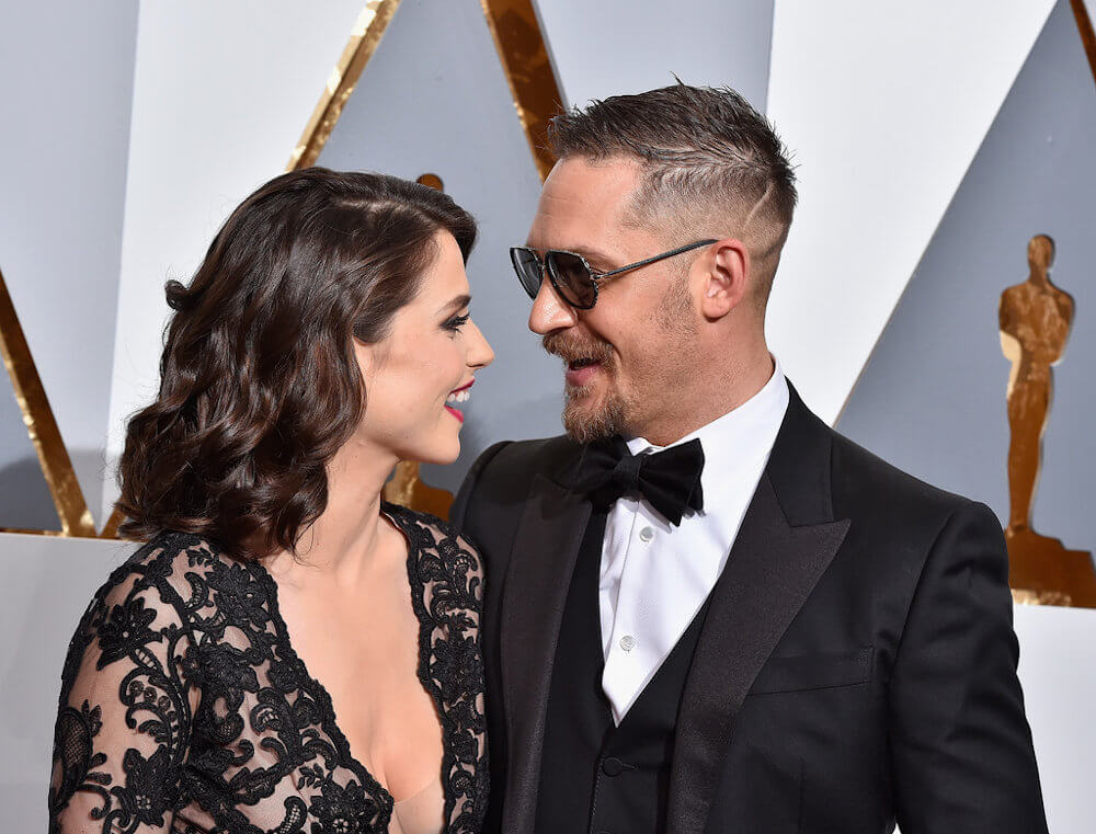 Tom Hardy and his wife Charlotte Riley