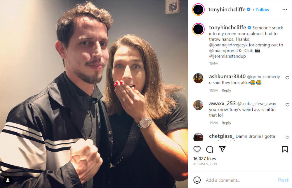 Tony Hinchcliffe and Joanna Jedrzejczyk